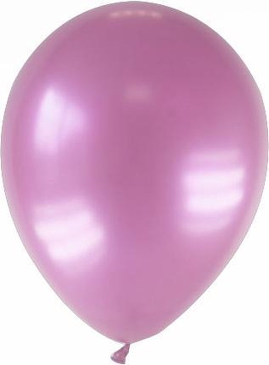 GLOBOLANDIA - 12 gemetalliseerde roze ballonnen - Decoratie > Ballonnen